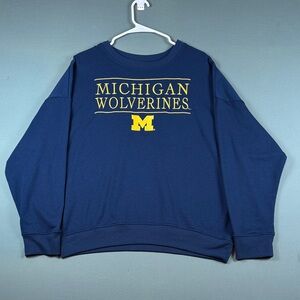 Michigan Wolverines Blue Embroidered Sweatshirt